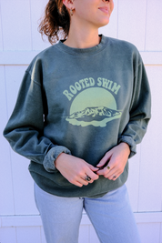 Pigment Washed green oversized crewneck