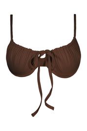 Brown Underwire Bikini Top