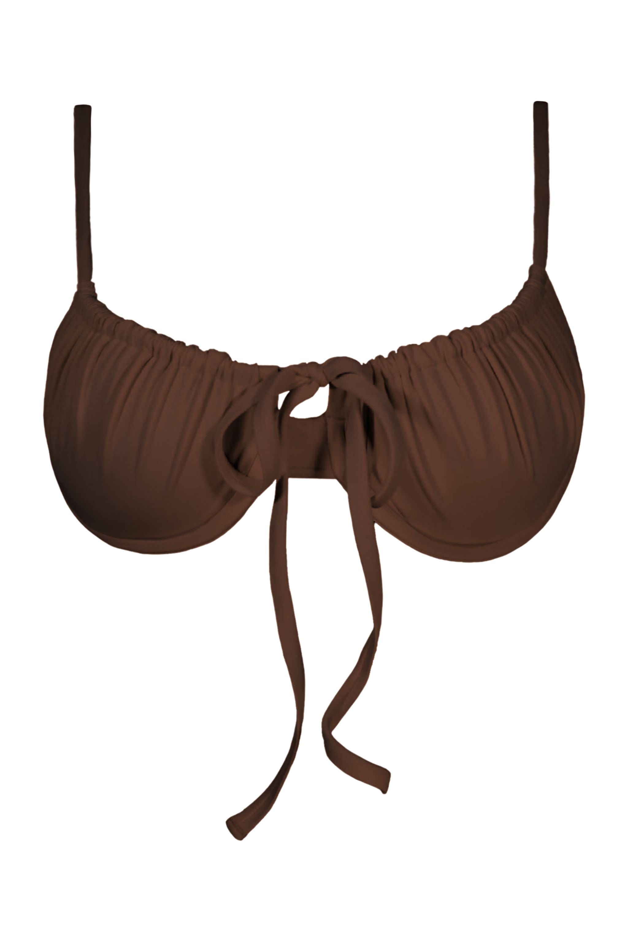 Brown Underwire Bikini Top