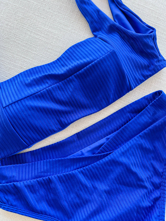  Super soft, ribbed, sustainable bikinis - Rooted Swim Ultra Marine Bikini
