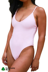 V Neck One Piece - Peony