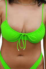 Front Tie Balconette - Lilypad