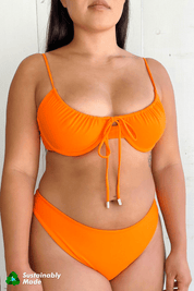 Front Tie Balconette - Poppy