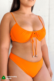 Front Tie Balconette - Poppy