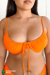 Front Tie Balconette - Poppy