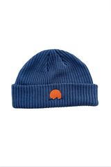 Embroidered Fisherman Beanie - Pebble Blue